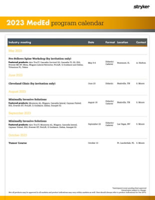 2023 MedEd Program Calendar